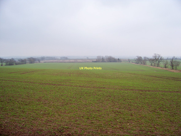 Photo 6"x4" Winter Farmland Scene Near Eccles Tofts Lambden c2011