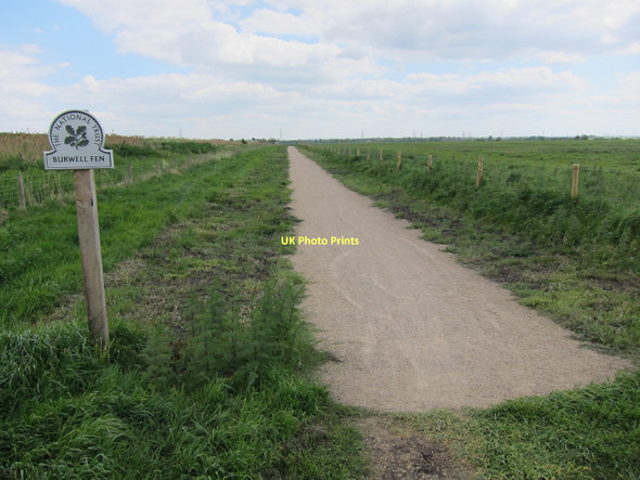 Photo 6"x4" Burwell Fen new cyclepath Reach\/TL5666 c2011