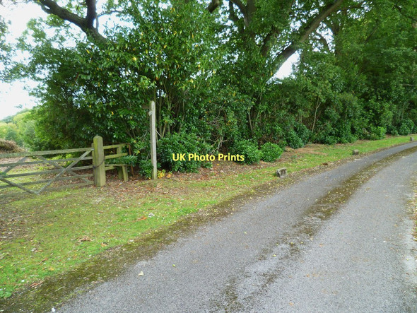 Photo 6"x4" Footpath signpost on driveway west of Cranleigh Cranleigh c2011