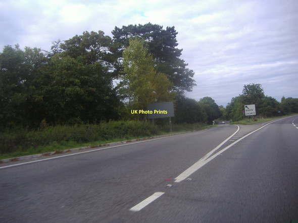 Photo 6"x4" Ripley exit on the A3 Burntcommon c2011
