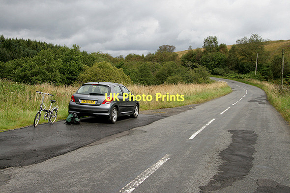 Photo 6"x4" The B7068 road to Langholm Bloch Fm c2011