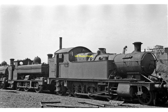 Photo 6"x4" Swindon Works: 2-6-2T and 0-6-0T on Dump Even Swindon c1950