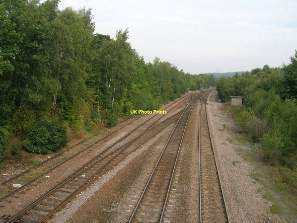 Photo 6"x4" Railway towards Doncaster Catcliffe c2011