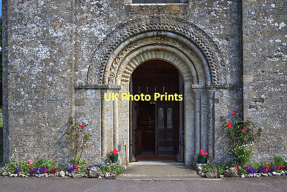 Photo 6"x4" St Mary's church west doorway, Portchester Castle Port Solent c2011