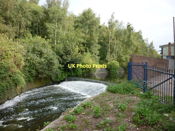 Photo 6"x4" A weir on the River Irk Manchester c2011