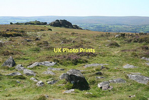 Photo 6"x4" Widecombe in the Moor: towards Pil Tor Higher Dunstone c2011