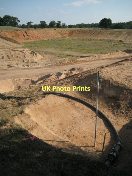 Photo 6"x4" Pipe in a sand and gravel quarry  Bradnock's Marsh c2011