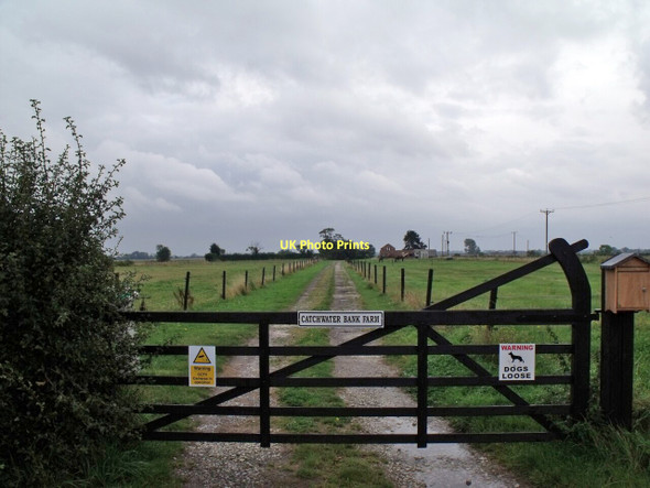 Photo 6"x4" Gate and track to Catchwater Bank Farm Tumby Woodside c2011