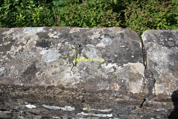 Photo 6"x4" Benchmark on north parapet of Howgill Bridge Dent\/SD7086 c2011