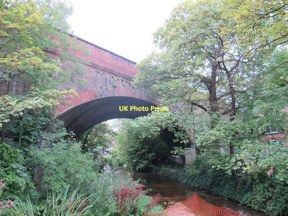 Photo 6"x4" Railway Bridge over the Wandle Carshalton c2011