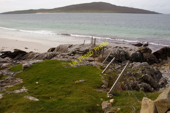 Photo 6"x4" Fence above Traigh Rosamol Losgaintir c2009
