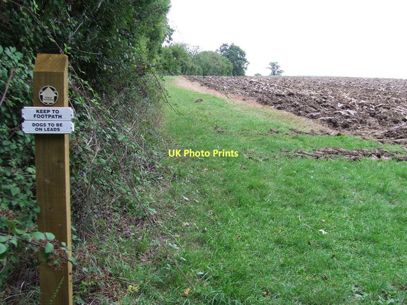 Photo 6"x4" Keep To Footpath Hartest c2011