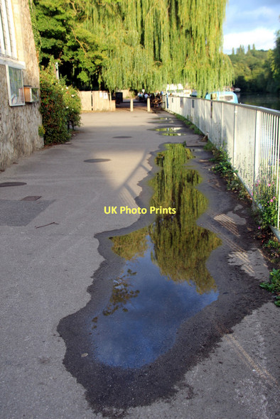 Photo 6"x4" Reflection, Allington Lock, Kent Abbey Gate\/TQ7558 c2011