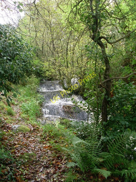 Photo 6"x4" Waterfall by the path to Faifley Bearsden c2009