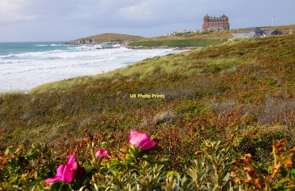 Photo 6"x4" Looking over the dunes to Fistral Bay Newquay\/SW8161 c2011