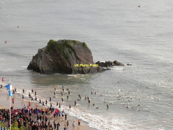 Photo 6"x4" Iron Man Wales, Gosker Rock Tenby\/Dinbych-y-pysgod c2011