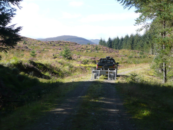 Photo 6"x4" Forestry vehicle and trailer Dall Burn c2011