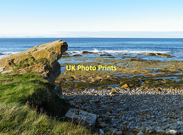 Photo 6"x4" Rock Outcrop near Clashach Covesea c2011