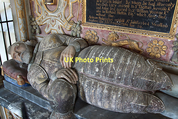 Photo 6"x4" Richard Powlett monument - St Nicholas's church, Freefolk (detail) Freefolk c2011