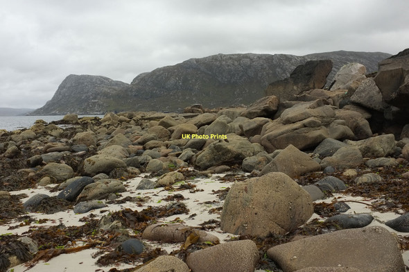 Photo 6"x4" Rocks on the beach at Rubh' an Tighe Huisinis c2011