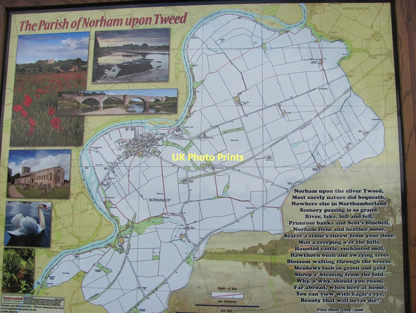 Photo 6"x4" Parish map, Norham Ladykirk\/NT8847 c2011