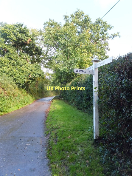 Photo 6"x4" Sign and road at Aller Grove Aller Grove c2011