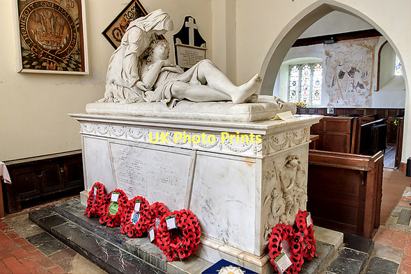 Photo 6"x4" Bernard Brocas monument - St James's church, Bramley Cufaude c2011