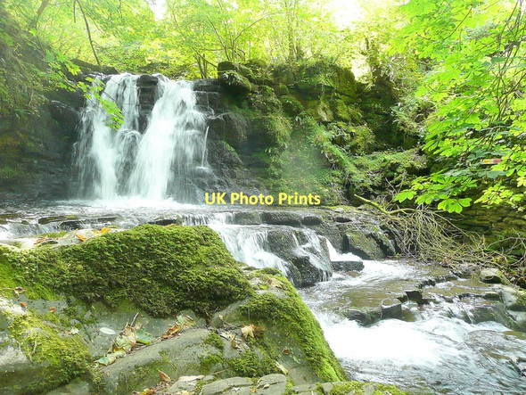 Photo 6"x4" Pont-rhyd-goch lower falls Brecon\/Aberhonddu c2011