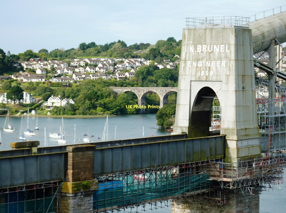 Photo 6"x4" Tower, Royal Albert Bridge, River Tamar Saltash\/SX4258 c2011