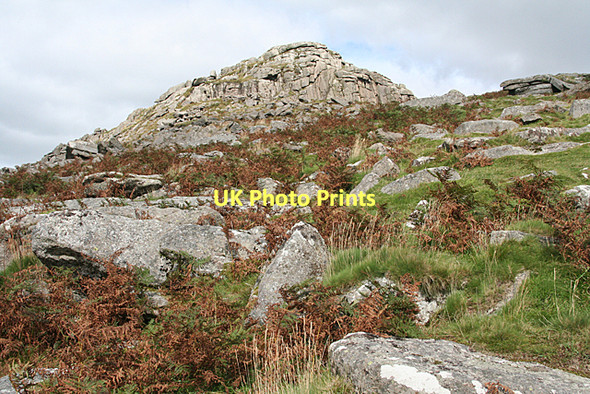 Photo 6"x4" Sheepstor: granite and bracken 2 Sheepstor c2011