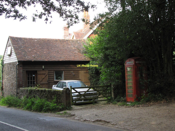 Photo 6"x4" Red phone box  in Albury Heath Albury Heath c2011