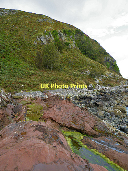 Photo 6"x4" Fault in the Rocks Kilchattan Bay\/NS1055 c2011