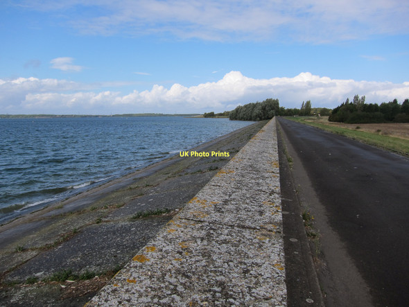 Photo 6"x4" Grafham Water dam East Perry c2011