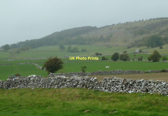 Photo 6"x4" Fields below Longstone Edge Rowland\/SK2172 c2011