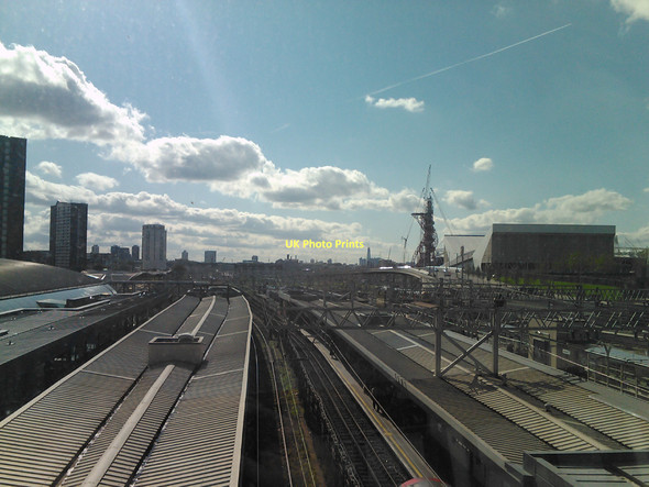 Photo 6"x4" View of the railway lines out of Stratford #2 Stratford\/TQ3884 c2011