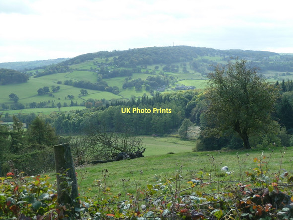 Photo 6"x4" Overlooking the Wye valley Rowsley c2011