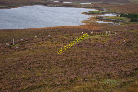Photo 6"x4" Stone Circle on Beinn Langais Loch Euphort c2009