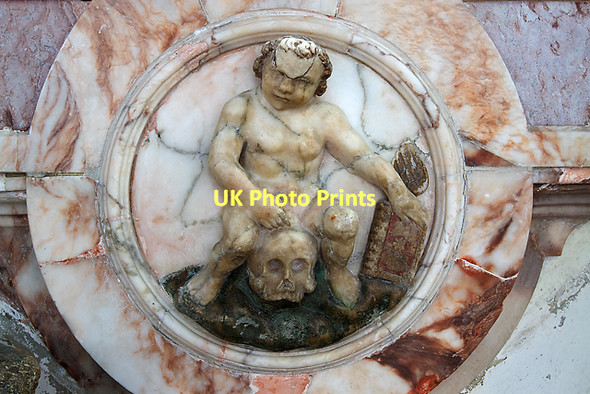 Photo 6"x4" John More monument - St John's church, North Baddesley (detail) Bucket Corner c2011