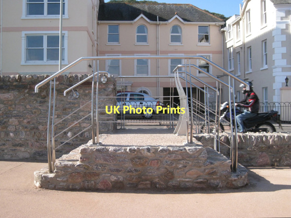 Photo 6"x4" Steps between Marine Parade and promenade  Teignmouth c2011