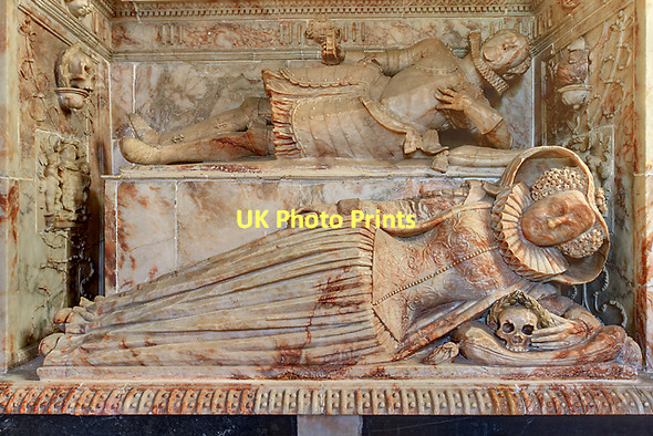Photo 6"x4" William Uvedale tomb & monument - St Nicholas's church, Wickham (detail - 1) Wickham\/SU5711 c2011