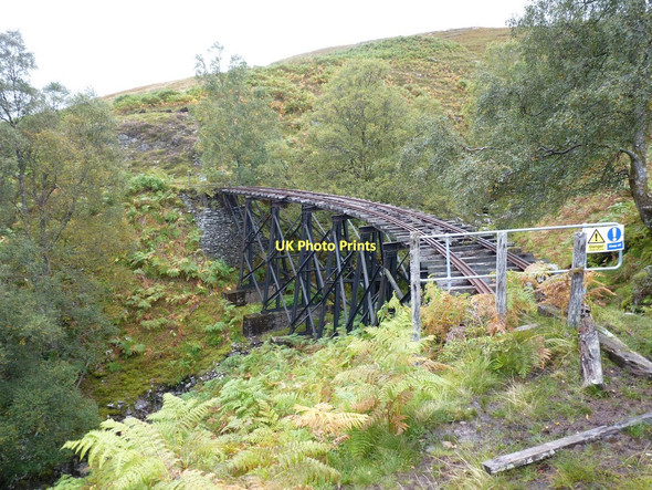Photo 6"x4" The Puggy Line crosses a gorge Roybridge c2011