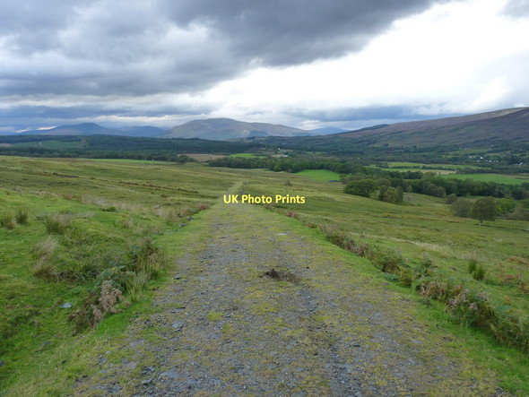 Photo 6"x4" Estate track and rough grazing land above Insh Inverroy c2011