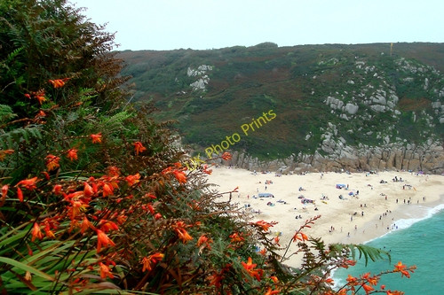 Photo 6"x4" Porthcurno Beach from the Minack Porthcurno c2008
