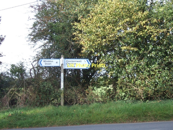 Photo 6"x4" Hooperton Cross signpost Crockernwell c2011