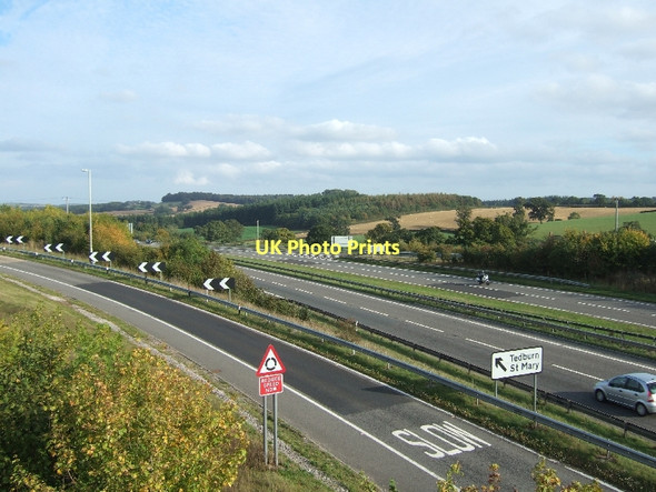 Photo 6"x4" A30 from bridge at Cheriton Bishop Cheriton Bishop c2011