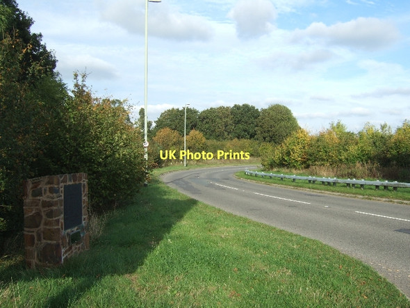 Photo 6"x4" Plaque to mark the opening of bridge over A30 Cheriton Bishop c2011