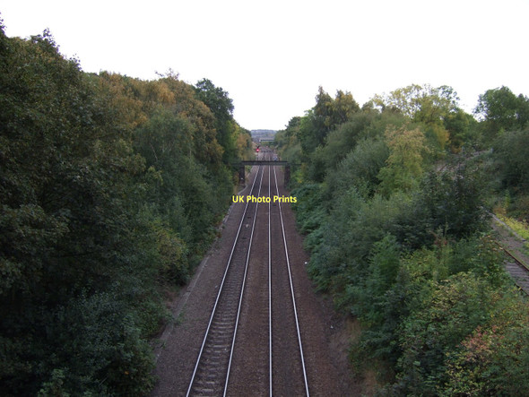 Photo 6"x4" Railway towards Doncaster Wakefield\/SE3320 c2011