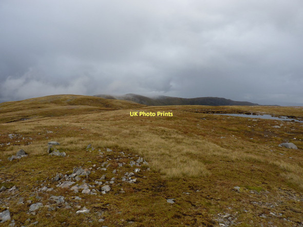 Photo 6"x4" Eastwards along the ridge towards An Elric An Elric c2011