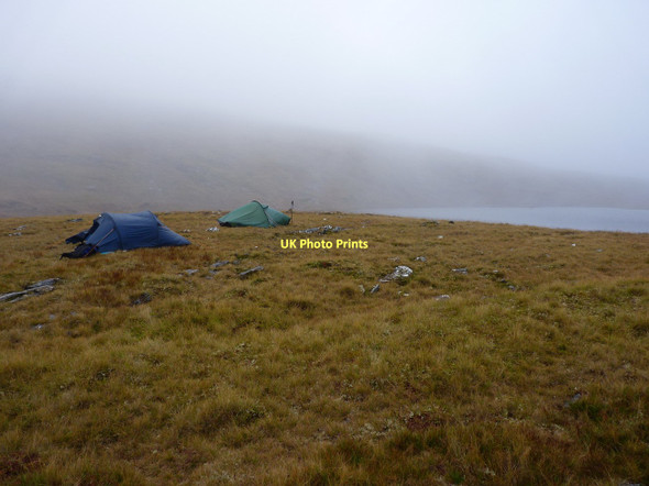 Photo 6"x4" Wild campsite - Loch a' Ch\u00c3\u00b2inich Loch a' Ch\u00f2inich c2011