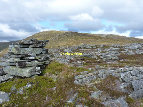 Photo 6"x4" A small cairn on the lip of steep ground Carn a' Choire Bhuidhe\/NH1816 c2011